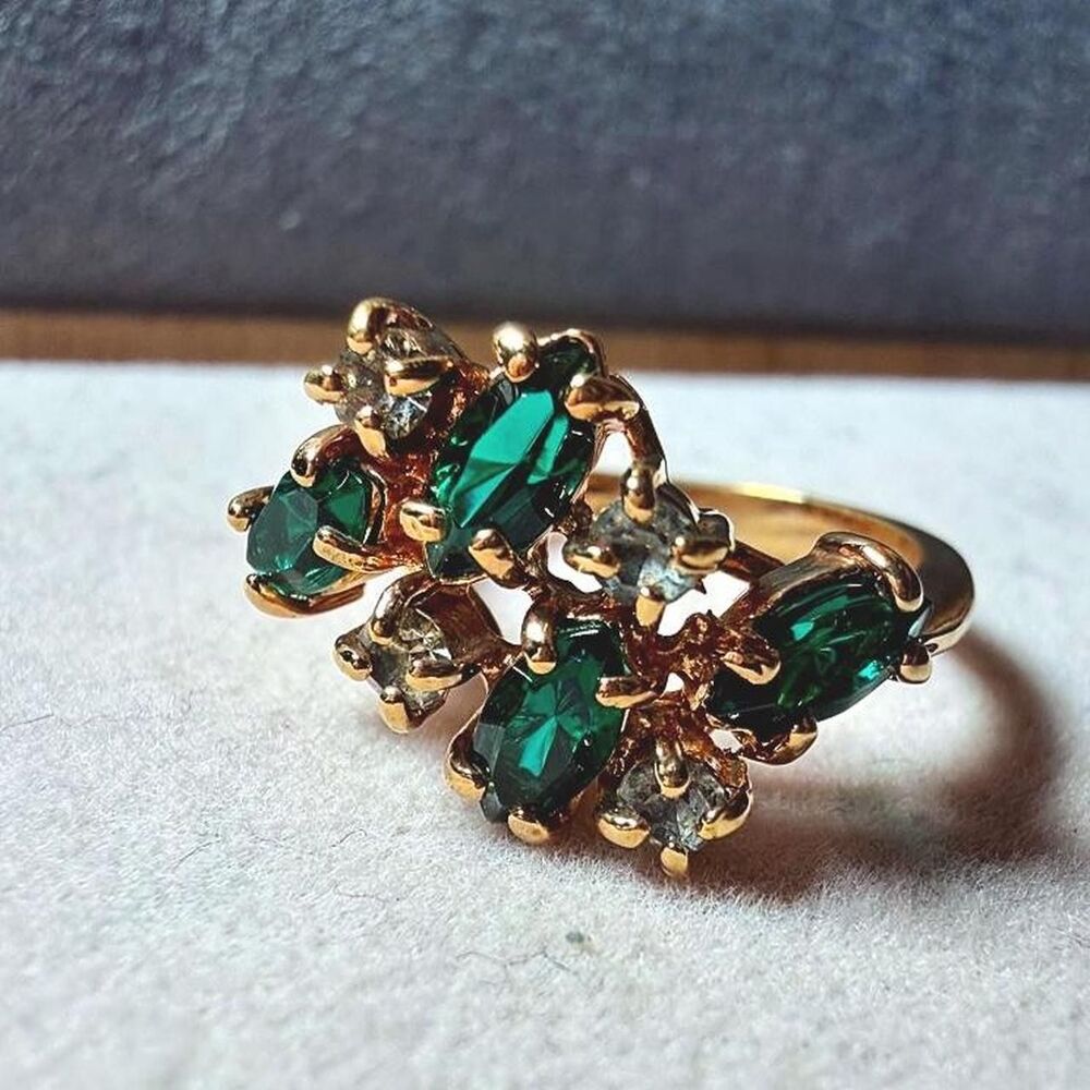 Women's Gold and Green Jewelry
